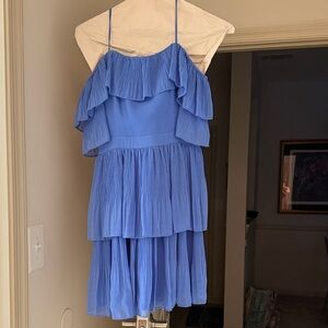 Adelyn Rae Blue Ruffled Dress